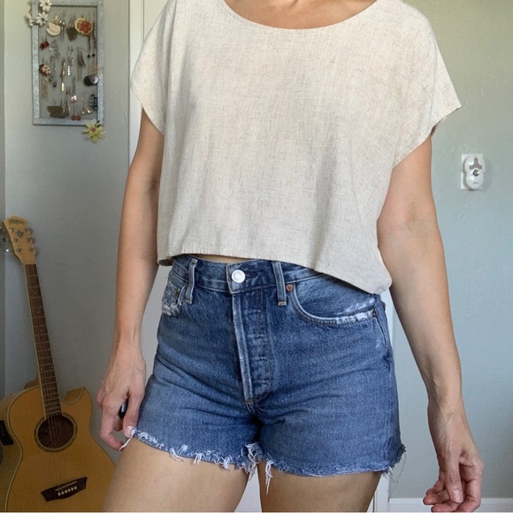 Agolde Reese denim shorts - Picture 5 of 8